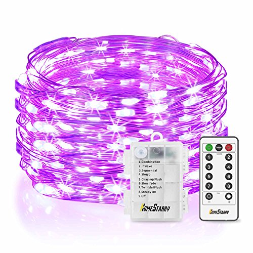 Homestarry Fairy Lights 8 Modes String Lights Battery Operated Twinkling 66 LEDs Fairy String Lights 16.4FT Silver Wire Firefly Lights Remote Control for Bedroom Wedding Festival Decor(Purple) Homestarry Fairy Lights 8 Modes String Lights Battery Operated Twinkling 66 LEDs Fairy String Lights 16.4FT Silver Wire Firefly Lights Remote Control for Bedroom Wedding Festival Decor(Purple)