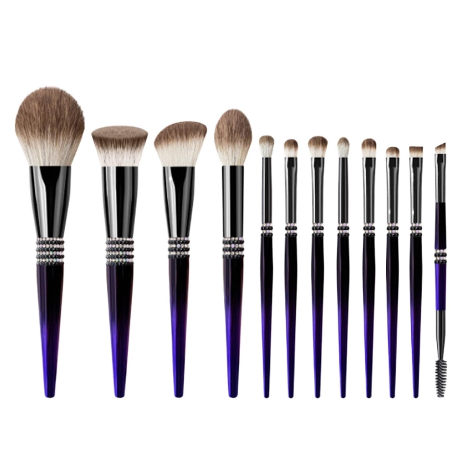 Set Pennelli Make Up Trucco Set Di Pennelli For Il Trucco Con Setole Morbide For Fondotinta, Fard, Sfumatura, Contorno Viaggio Professionali(Blue)