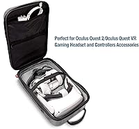 Vista 7 de ProCase Hard Travel Case Compatible for Meta Oculus Quest 2Oculus Quest VR Gaming Headset and Controllers Accessories, Shockproof Hard Shell