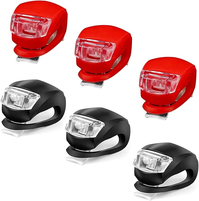 BEE&FLOWER Pack of 6 Safety Light Backpack Safety Light Jogging Micro Scooter Light LED Light Clip Scooter Lights Scooter Lights for Kids Walkers Buggies