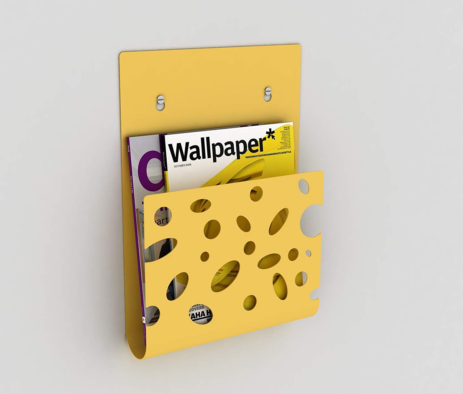 INDIAN DECOR 4002 Steel Magazine Rack, Newspaper Holder, Brochure Holder, Cheesy Rack (Standard Size, Yellow)-image-24