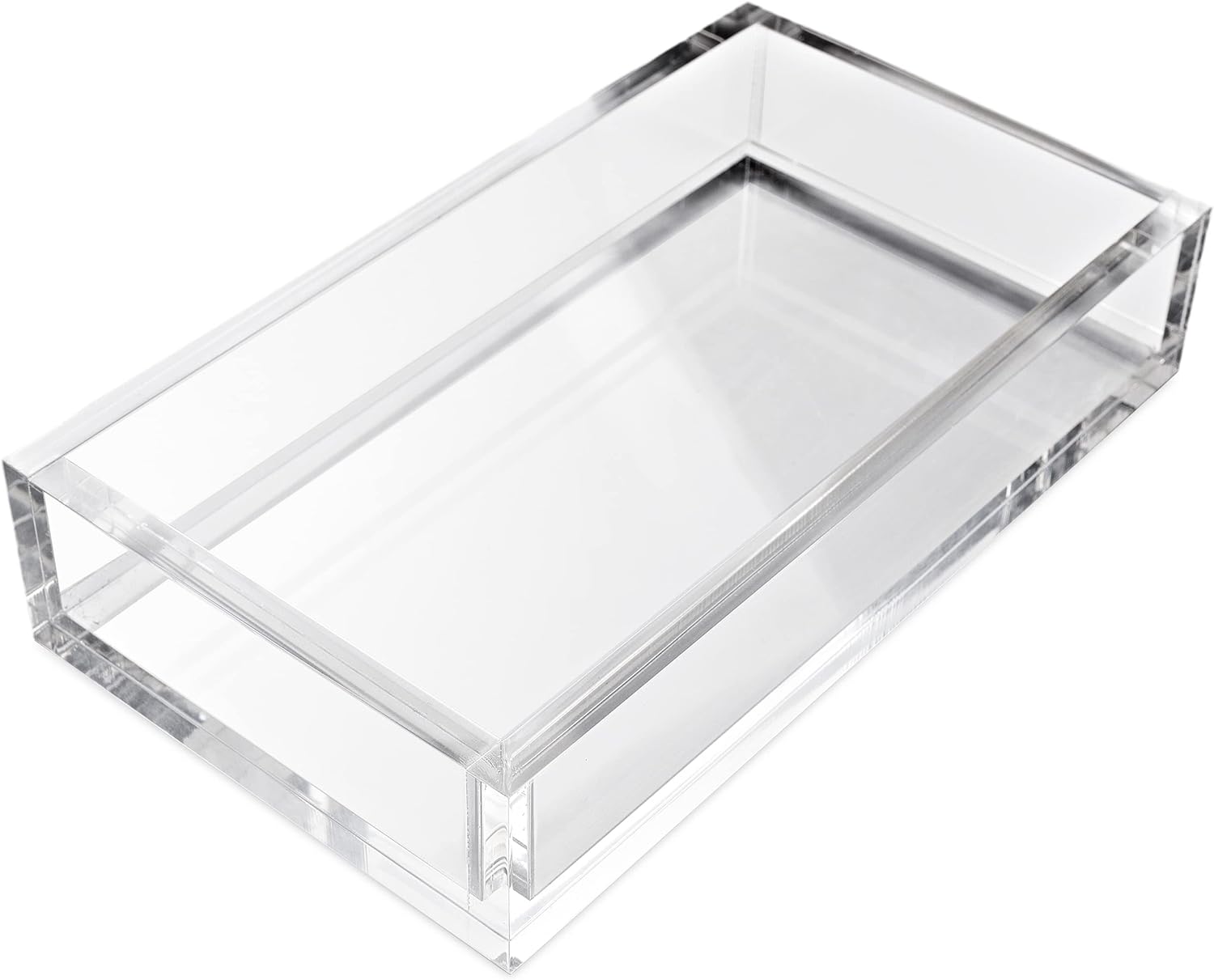 AMERICAN HOMESTEAD Clear Acrylic Napkin Trays, Guest Towel Holder for