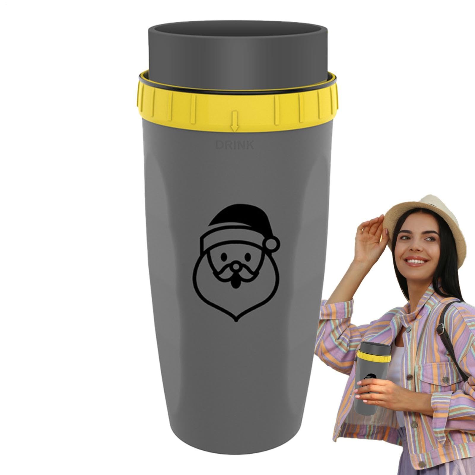 Taza de café de viaje de 300ml con pajita giratoria térmica de acero para oficina
