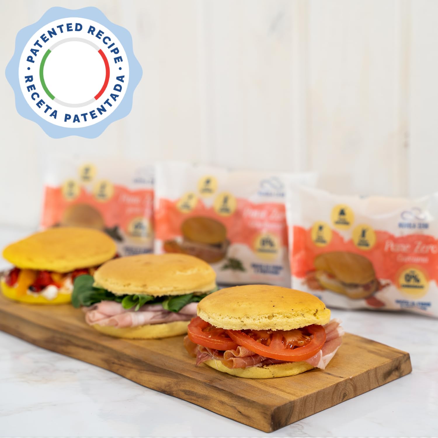 Nuvola Zero - Pane Zero Pizza, Pan Sin Carbohidratos, Sin Azúcar, Sin Lactosa, Alto en Fibra y Proteínas, Sin Gluten, Paquete de 12 uds, Fabricado en Italia
