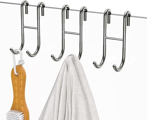 Miniatura 22 de Ganchos para puerta de ducha, paquete de 3 ganchos de puerta de vidrio para ducha, chapados en oro, ganchos de acero inoxidable 304, colgador