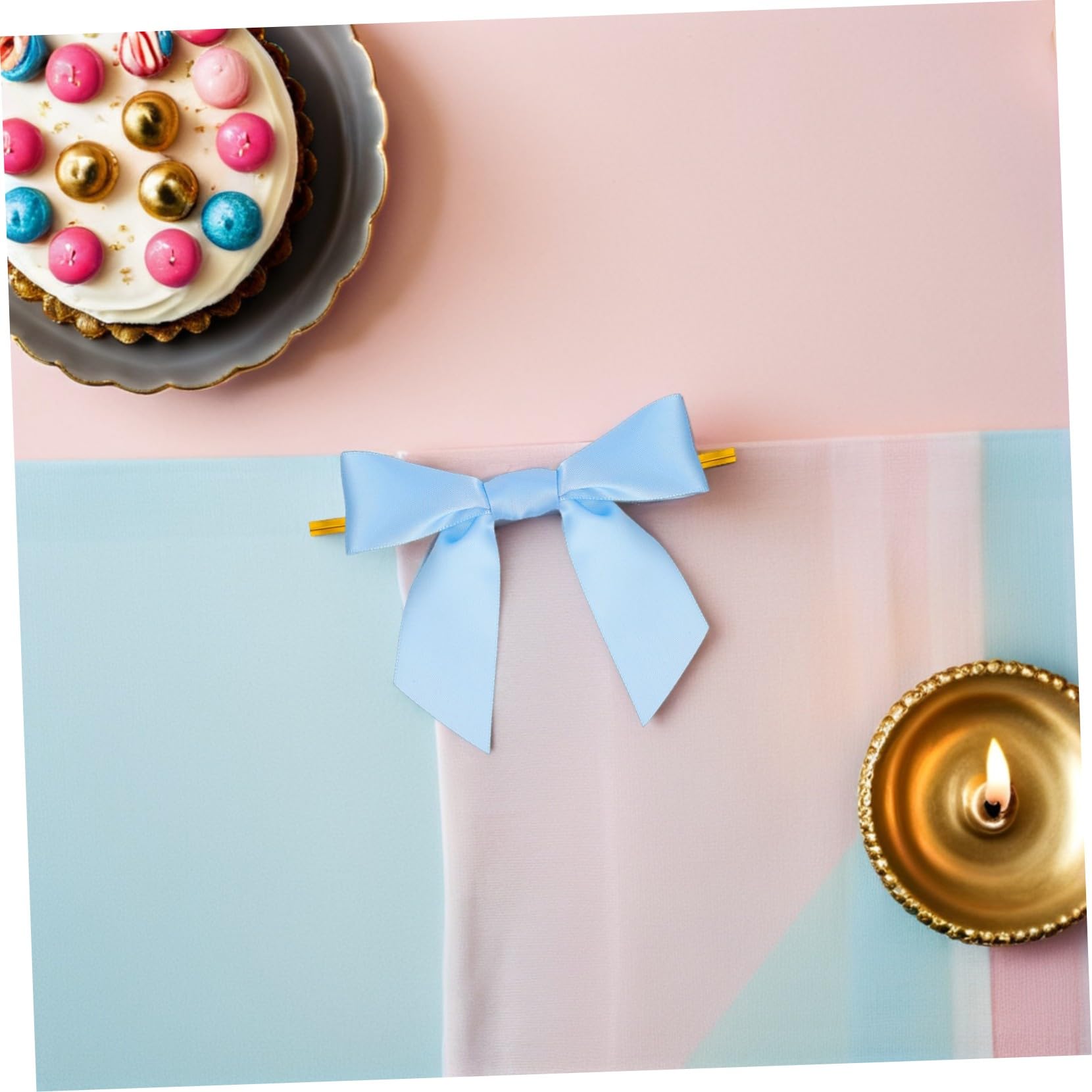 100 Piezas Lazos de Cinta Preatados con Alambre para Embalaje Bows Decorativos de Cierre Rápido para Bolsas de Regalo Fiestas Bodas y Manualidades DIY