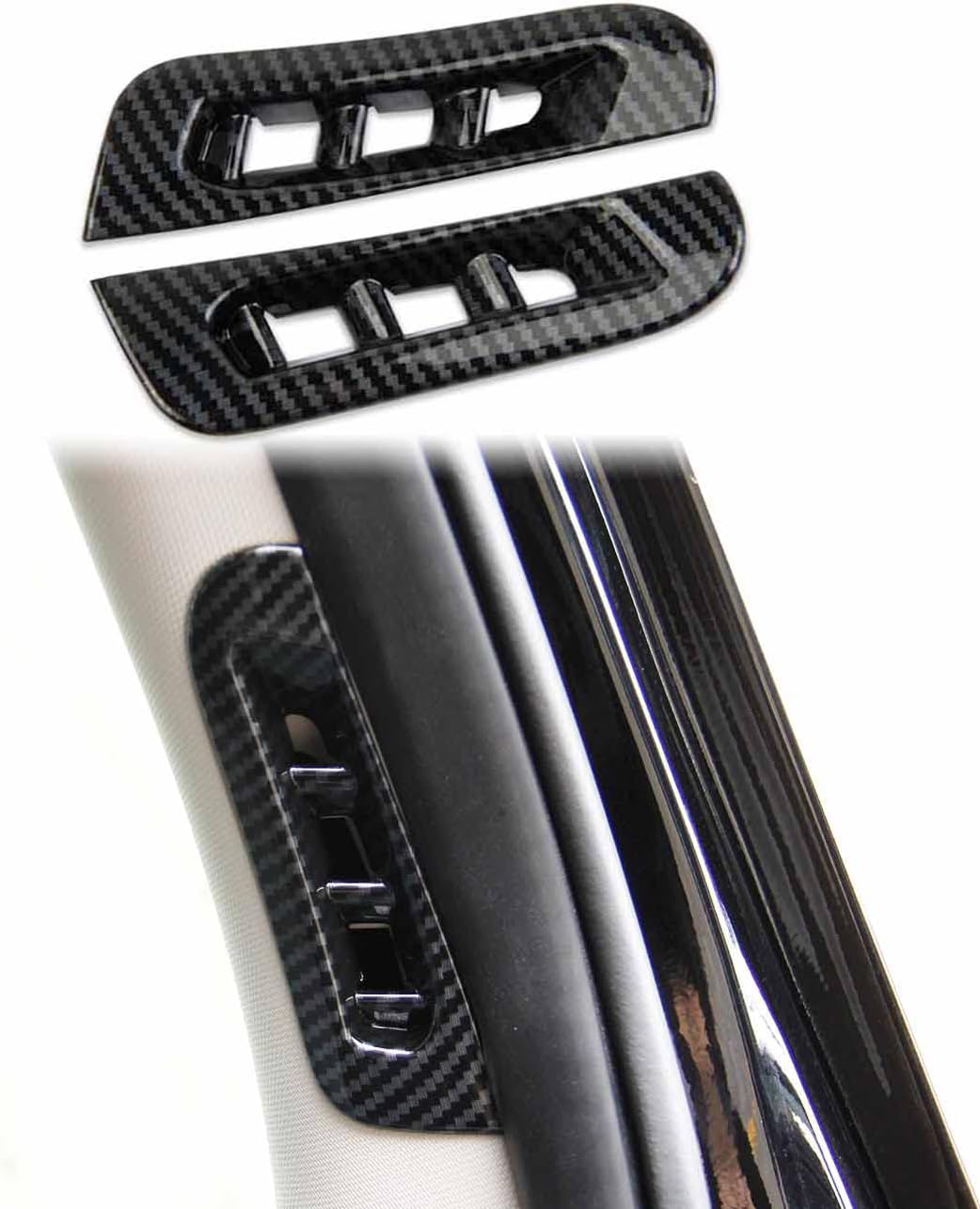 crosselec Carbon Fiber one-Pillar air Outlet Exhaust Vent Trim for Dodge Durango 2011-2022