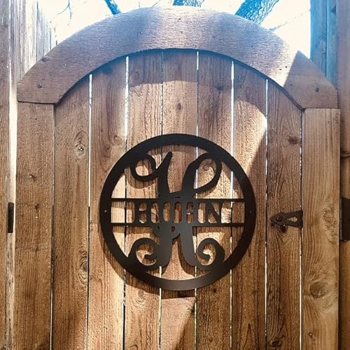 Pk Décor Last Name Garden Flag, Custom Lamp Post Sign, Hanging Initial Wreath Accessory, Metal Acm Established Home Door Hanger, Personalized Front Door Decor (12) #TOP5