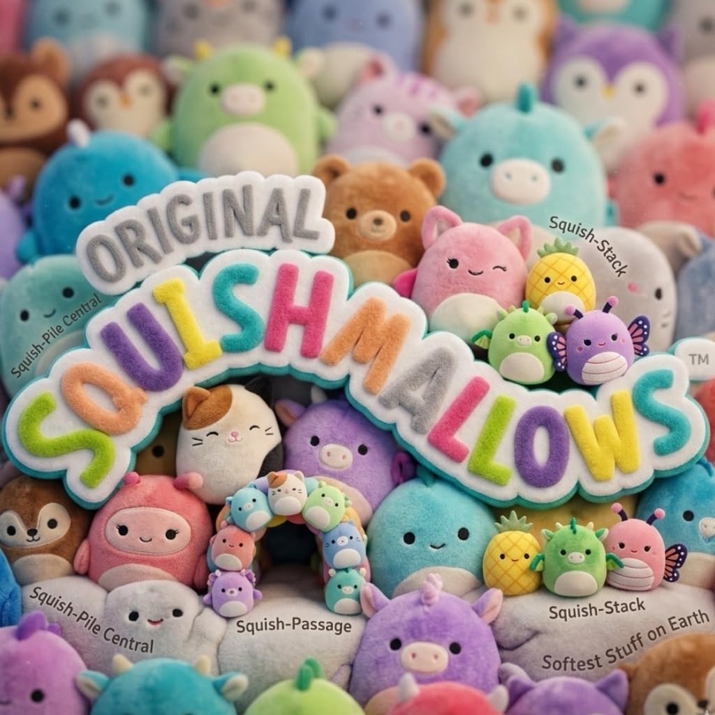 Squishmallows - Baño de burbujas para niños, 300 ml cada uno, Foxy Fruity, Cam Purrfect, Winston Feelin' Mallow, divertidas botellas coleccionables de personajes con tapas blandas