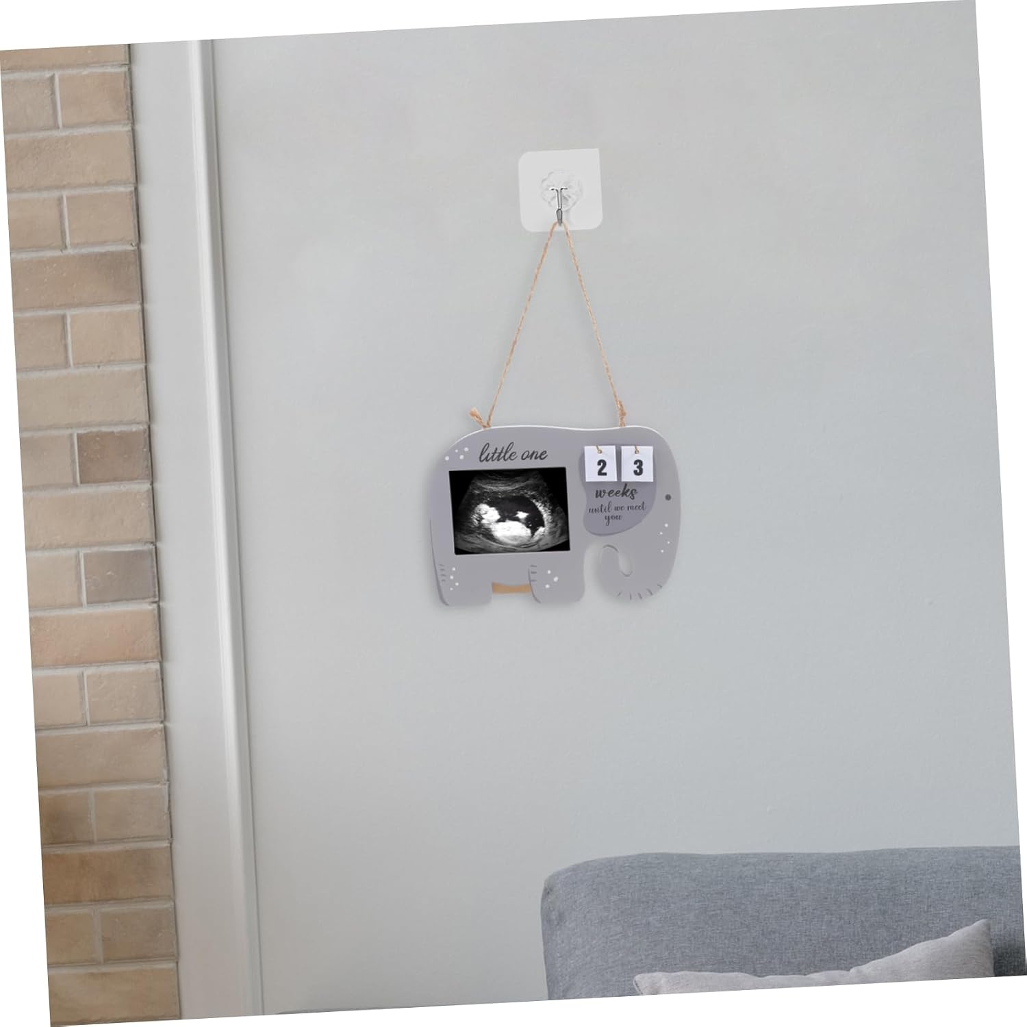 Totority Sonogram Photo Frame Elephant Shape Picture Frame for Nursery Decoration for Preserving Growth and Style