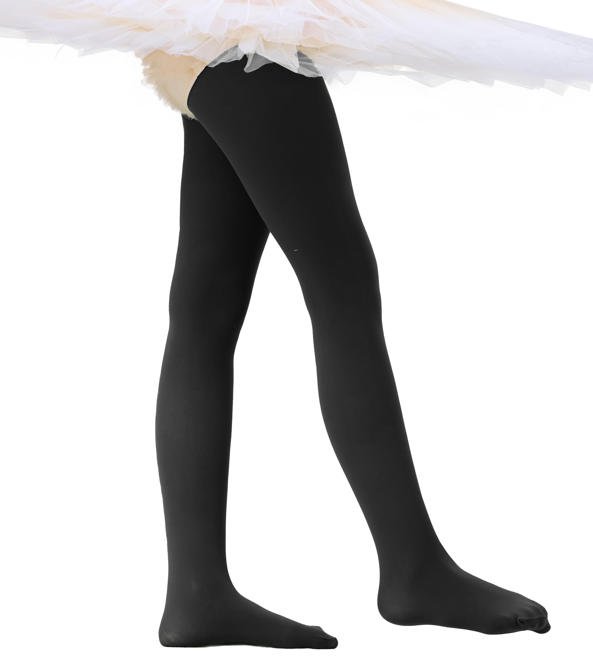 Citystl Medias de ballet para niñas, 3 pares, varios colores, medias de algodón para vestir escolar