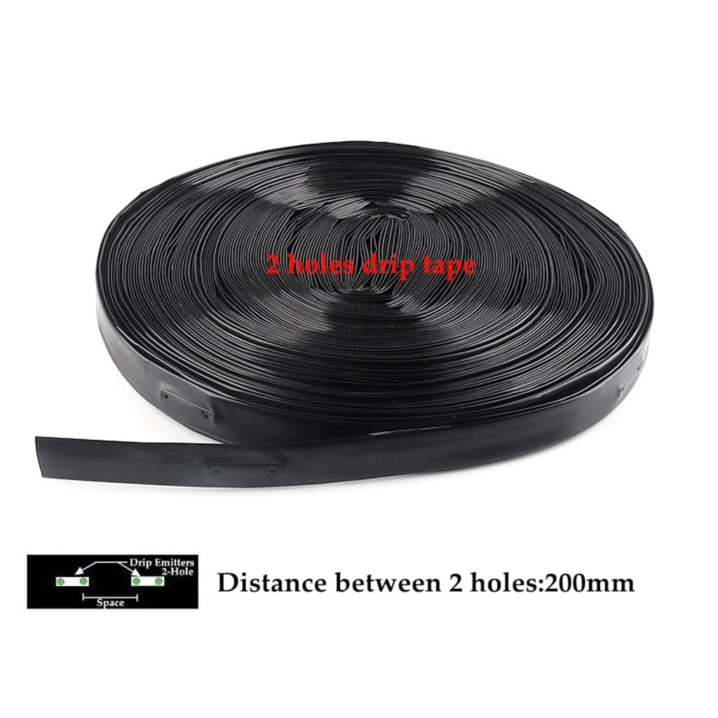 Cinta de riego por goteo para plantas. Sistema de riego por goteo con manguera de riego por goteo de lluvia(Space 30cm,16mm 100m)