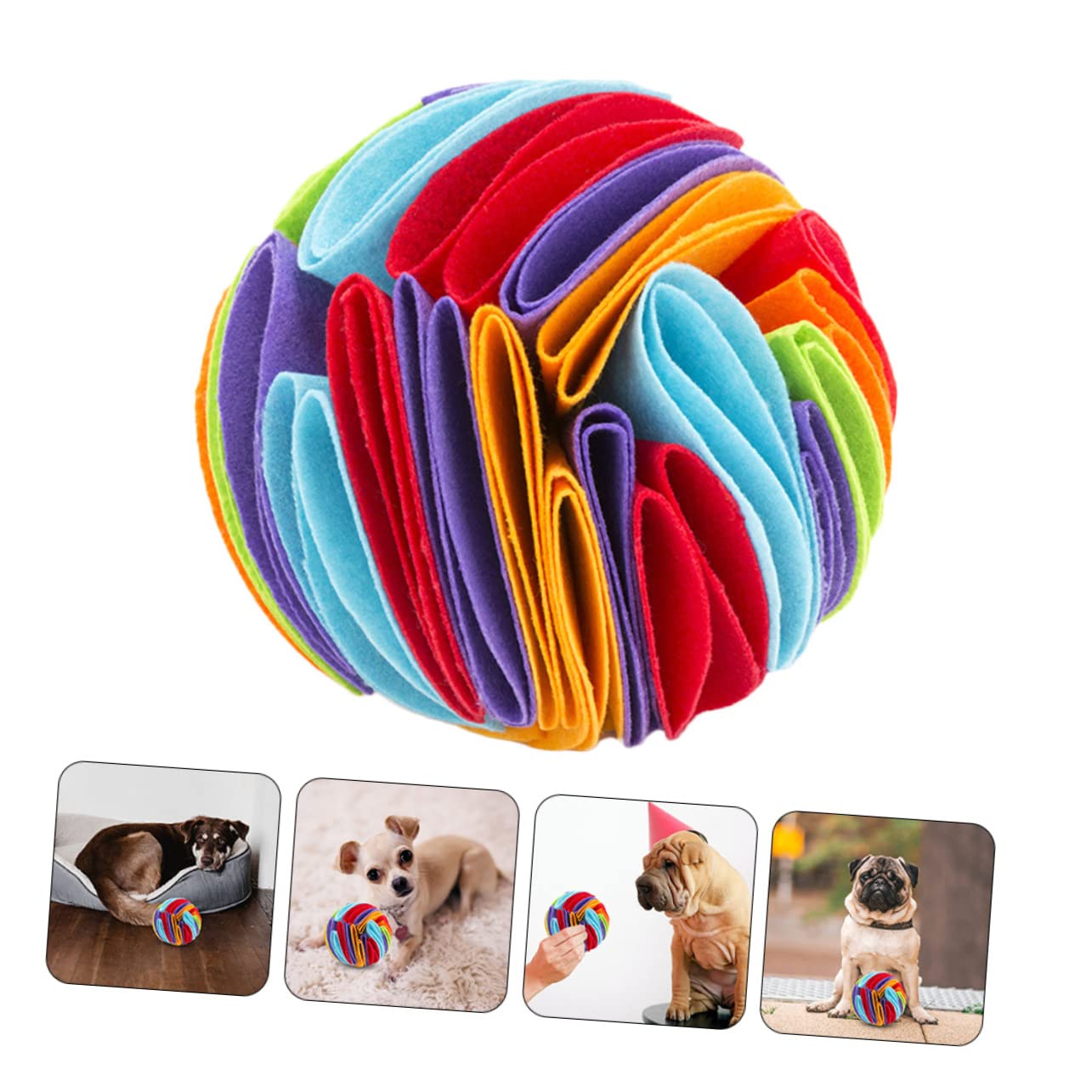 Sosoport 3stücke Pet Dog Sniff Toy Buntes Kauspielzeug Für Welpen Interaktives Futterspender-Spielzeug Fördert Zahngesundheit Beschäftigung Sicheres Robustes Material Für