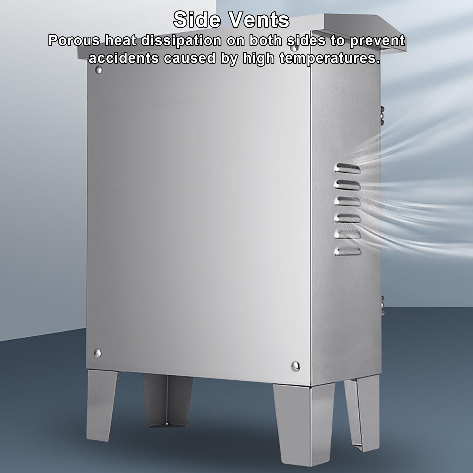Caja de Conexiones Eléctricas para Exteriores, Caja de Empalmes de Acero Inoxidable, Armario para Proyectos de Cableado de Cámaras, con Tapa Abatible(30x25x40cm)