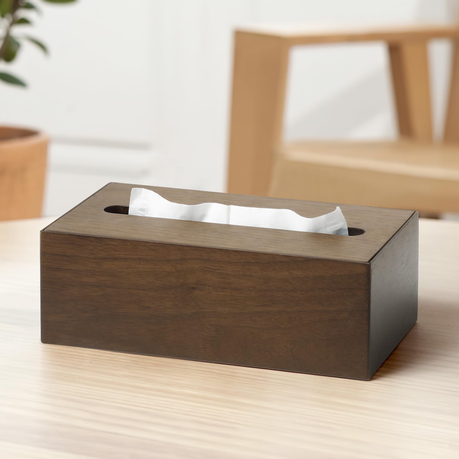Amazon｜[磁気カバー式] ティッシュケース 木製 ティッシュ交換