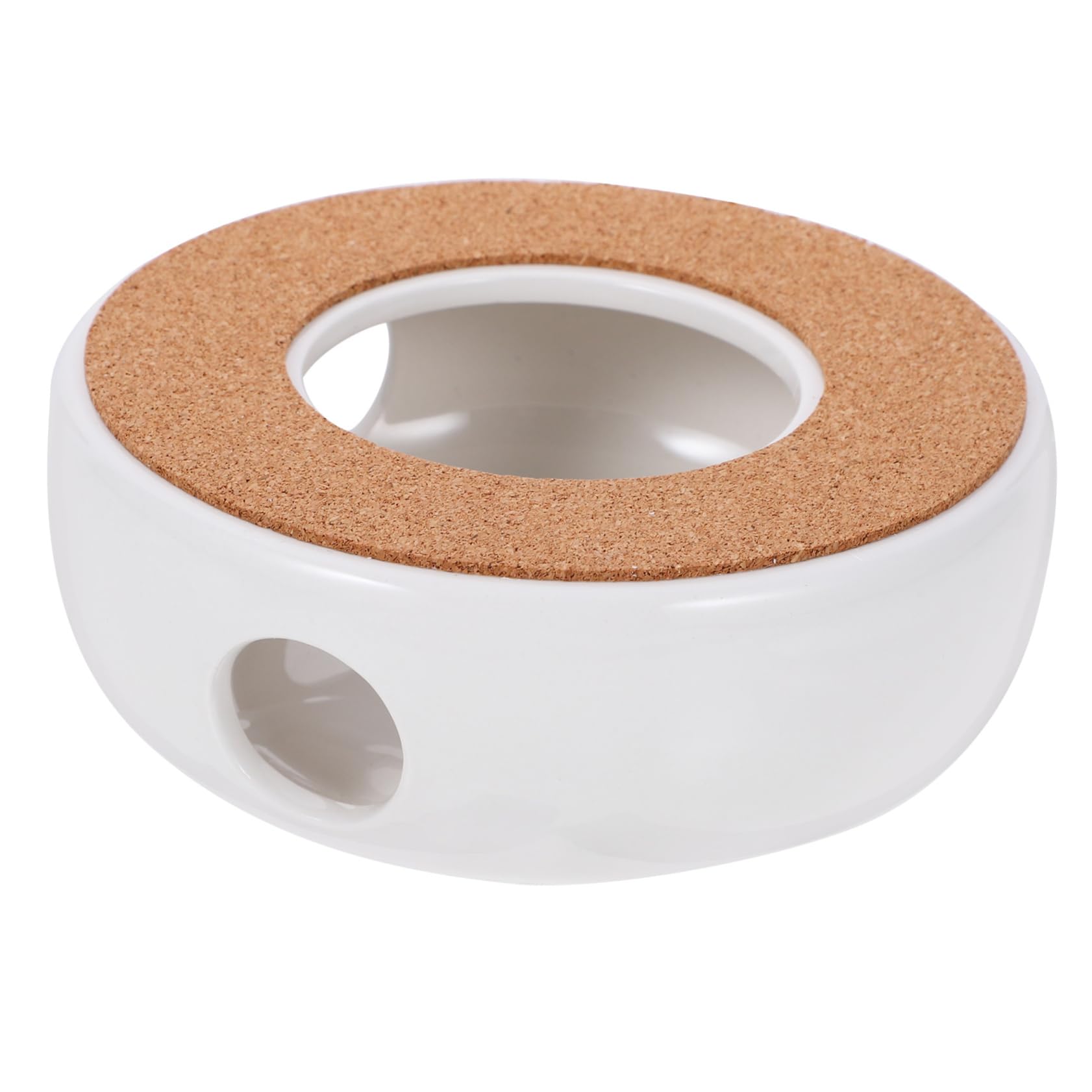 Cabilock Ceramic Teapot Warmer Base Heat Resistant Tea Stove Heating Stand for Glass Teapots Insulation for Home Office Tea Houses and Cafes Elegant Design