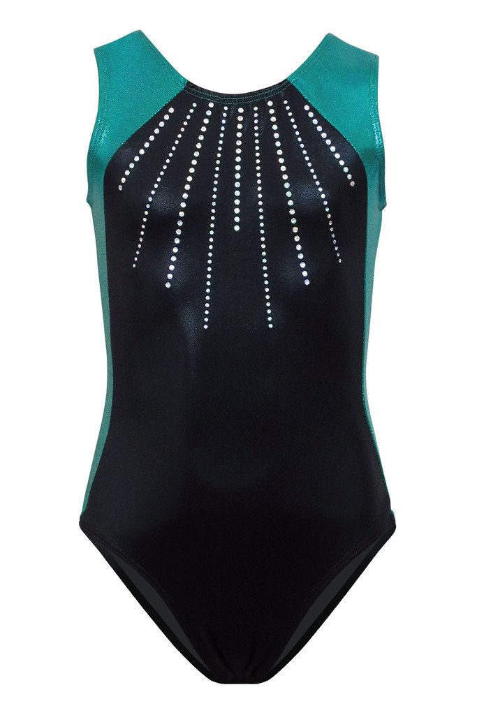 k-Bee Leotards Girl's Asteria Emerald Gymnastics Leotard