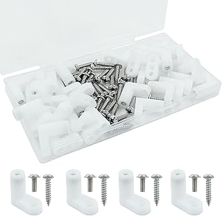 Murtenze 30 Pcs PCB Board Mounting Feet with Screws, White L Shape PCB Spacer Circuit Board Mounting Feet - Durable Plastic Standoffs for Gaming Console Motherboard