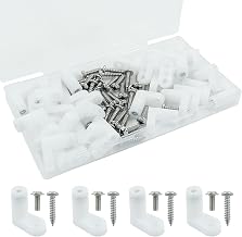 Murtenze 30 Pcs PCB Board Mounting Feet with Screws, White L Shape PCB Spacer Circuit Board Mounting Feet - Durable Plastic Standoffs for Gaming Console Motherboard