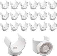 Vista 13 de Pinzas de tubo PEX de 1/2 pulgada, paquete de 20 ganchos de tubo de 0.630 in, abrazaderas de tubería PEX, soporte de tubería de PVC en forma de U