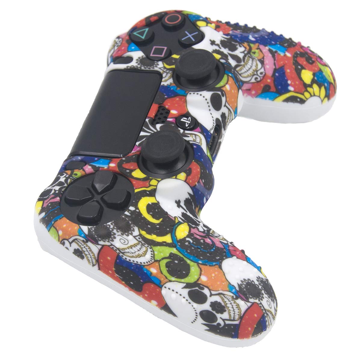 Coque de protection antidérapante en silicone pour manette PS4/SLIM/PRO Color skull
