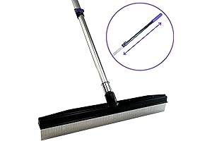 Room Groom Pet Broom Rake: Telescopic For All Surfaces