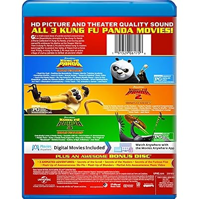 Kung Fu Panda: 3 - مجموعة أفلام [Blu-ray]