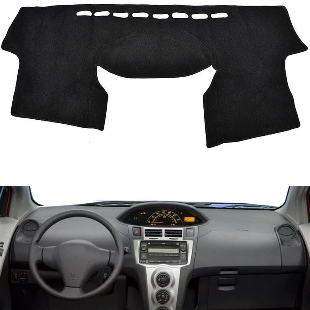 Car Dashboard Cover Mat Sunshade Nonslip Protector No Glare for Toyota Vitz/Yaris Hatchback 2006-2011 Automotive Interior