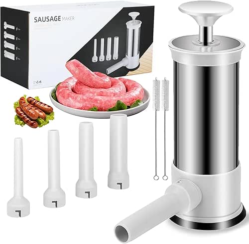Sausage Stuffer Machine Sausage Maker with 4 Stuffing Tubes Homemade