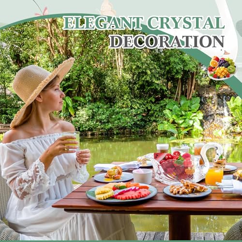 Bol en cristal cygne Patelai de table haute clarté pour décoration raffinée