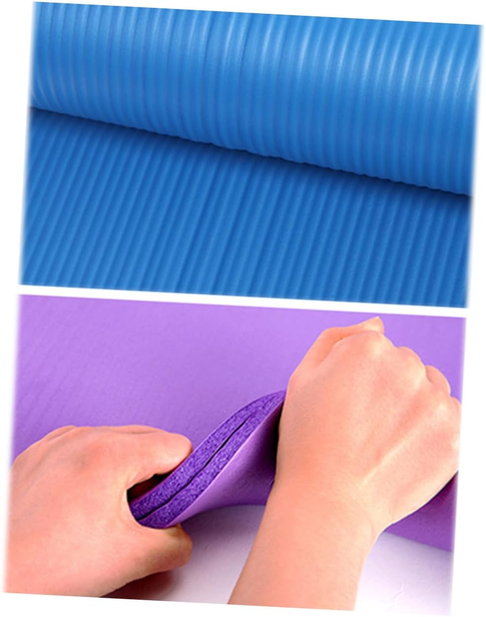 Extra Thick Anti-tear High Density Yoga Mat Non-slip Exercise Mat for Women Home Gym Fitness Cushioning Blue