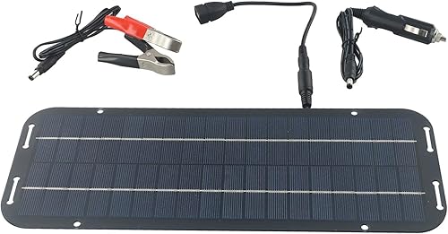 Miniatura 2 de Panel solar monocristalino de 60 W, cargador de batería de goteo de 12 V con IP65 impermeable para automóvil, caravana, furgoneta y barco, incluye