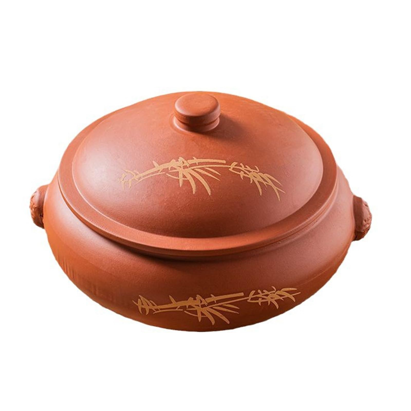 Olla de cerámica con tapa 1,5L para sopa y guisados tradicionales