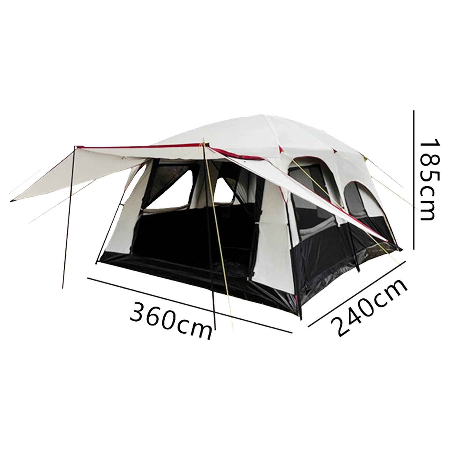 Tenda da Campeggio, Tenda da Campeggio all'aperto per Famiglie, Tende a Campana di Grandi Dimensioni con tettoia, Tenda per Famiglie di Grandi Dimensioni per Esterni, Picnic, campe
