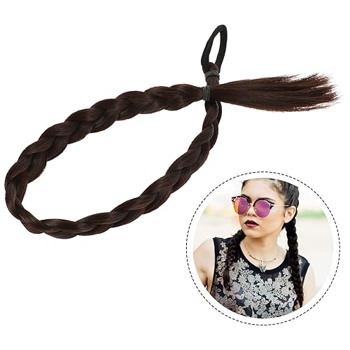 Miniatura 9 de LALAFINA Pelucas de cola de caballo para mujer, extensiones de cabello sintético trenzado, extensiones de cola de caballo trenzadas