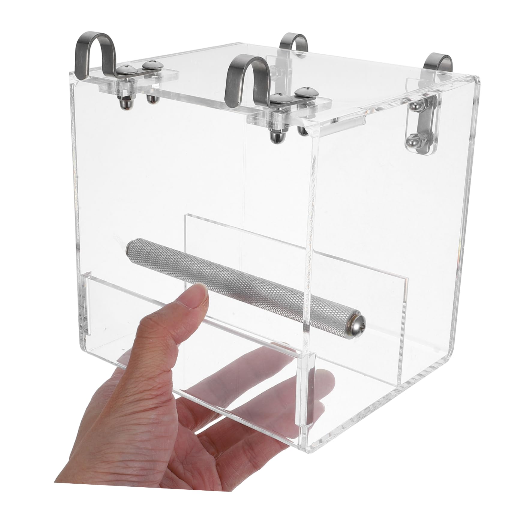 Mangiatoio Automatico per Pappagalli in Plastica, Ciotola | Piccoli Uccelli, Design Sospeso, Facile da Installare, Pulizia Semplice per Uso in Gabbia e Casa