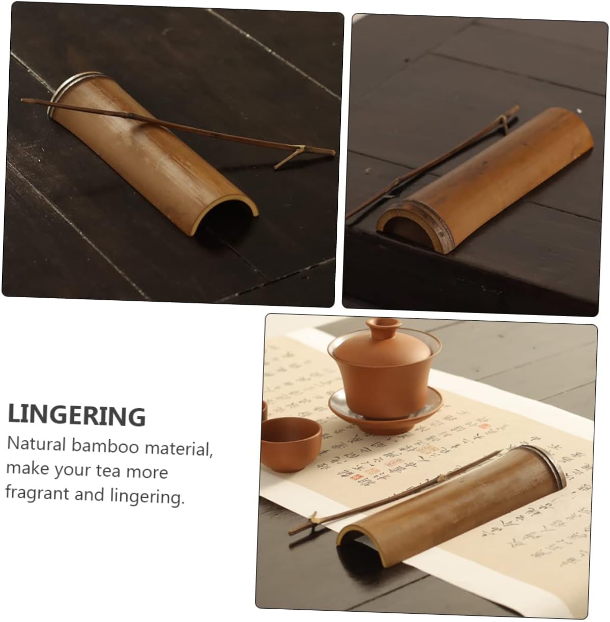 1set Tea Scoop Carbonized Tea Tools for Loose Leaf Measurement Traditional Japanese Style for Home Office