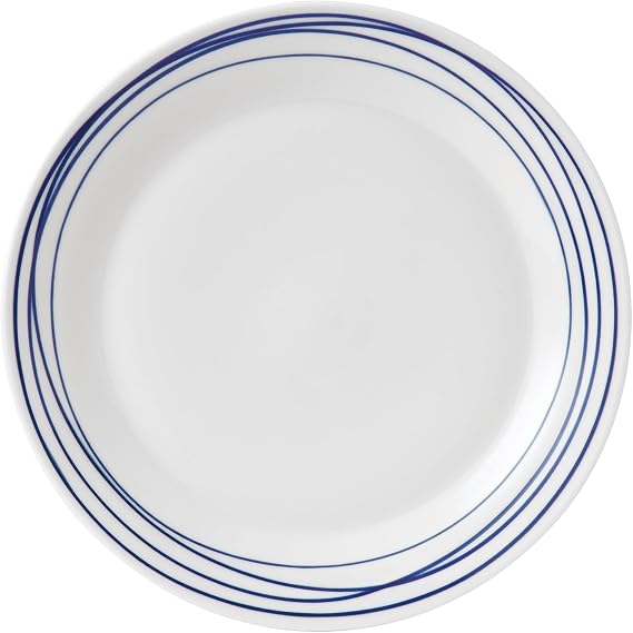 Royal Doulton Dinner Set, Stoneware, Designed to Mix & Match, 1815 Pacific Dinnerware Set, Blue Lines, 16 Piece Set