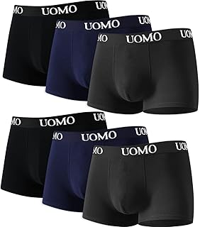 Poligono Calzoncillos Hombre Boxer Algodón, Boxer Hombre Pack 6, Calzoncillos Cómodo, Transpirable, Elástico, Hipoalergénico,Resistente (S - 6XL)