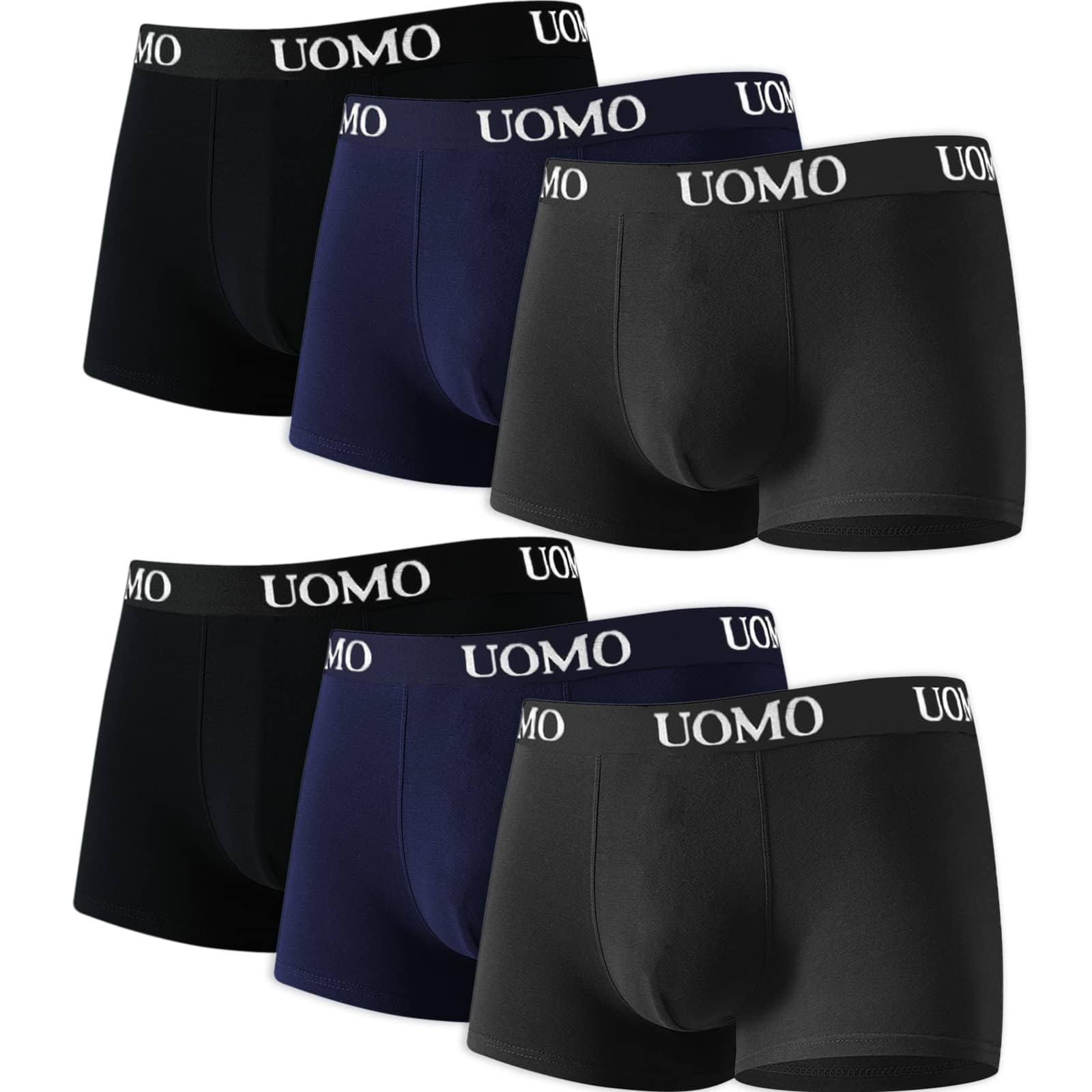 Poligono Boxer Uomo Cotone Set 6 Pezzi, Mutande Uomo Boxer Confortevolezza, Elasticizzato, Traspirabilità, Resistente, Intimo Maschile (S - 6XL)