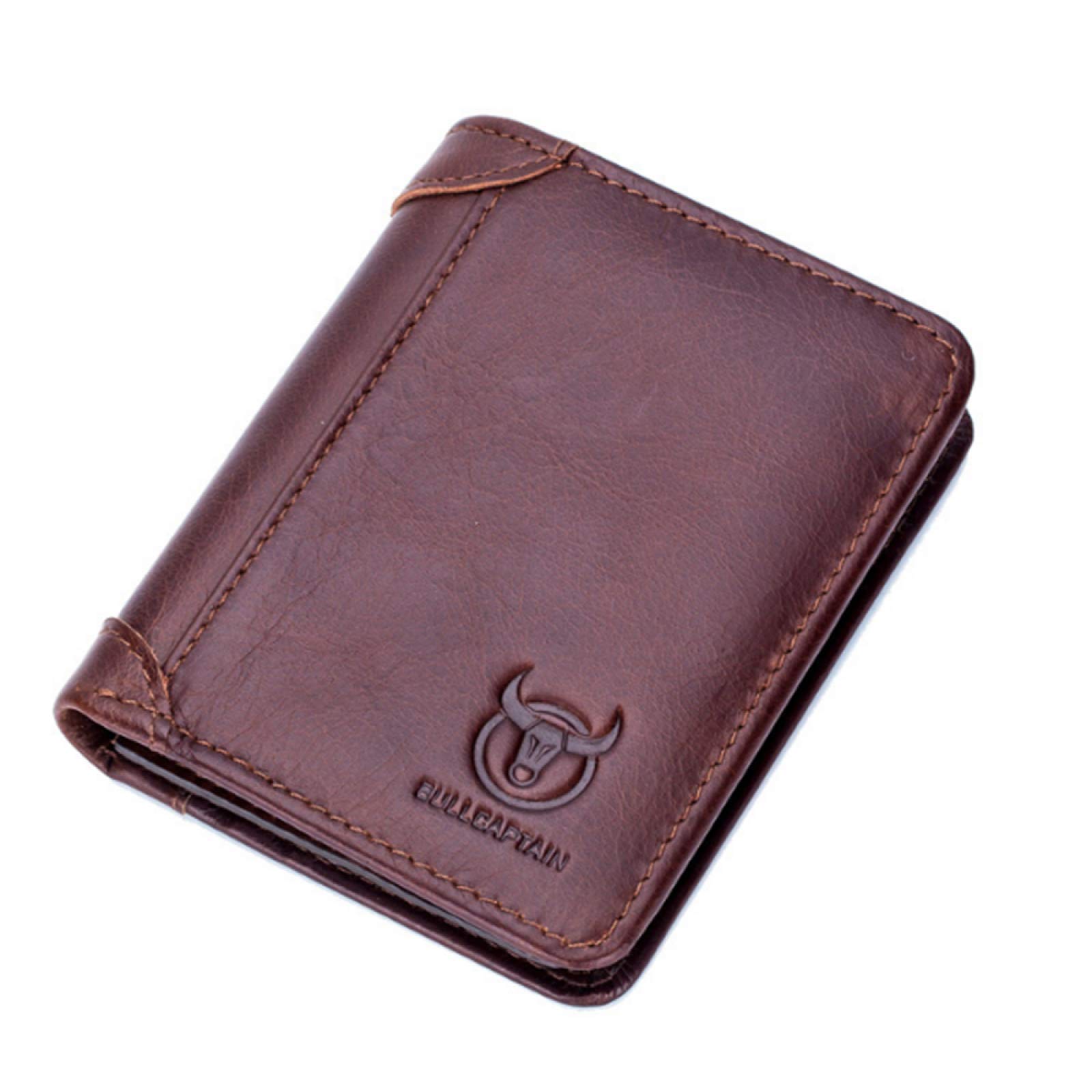 Anno Multifunctional business casual men's wallet short first layer cowhide youth driver's license wallet card holder (six color wallet)