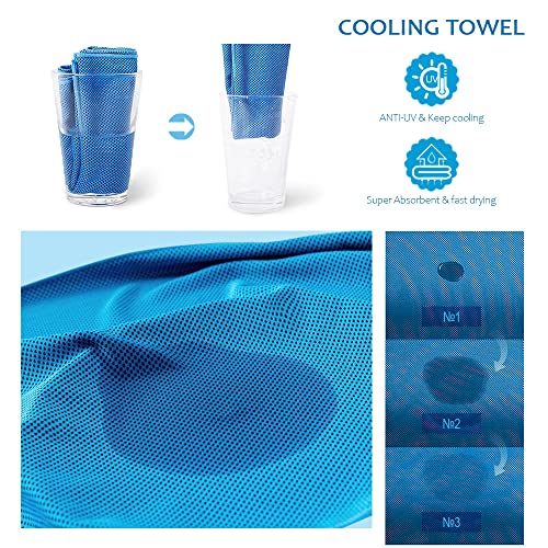 Biharueson Cooling Towels Microfiber Towels For Sports Quick Dry Super Absorbent Gym Towels Yoga Towels Travel Towels Cooling Sports Towel,For Camping Fitness Golf Cycling Hiking Bath 40X12In Crimson #TOP1