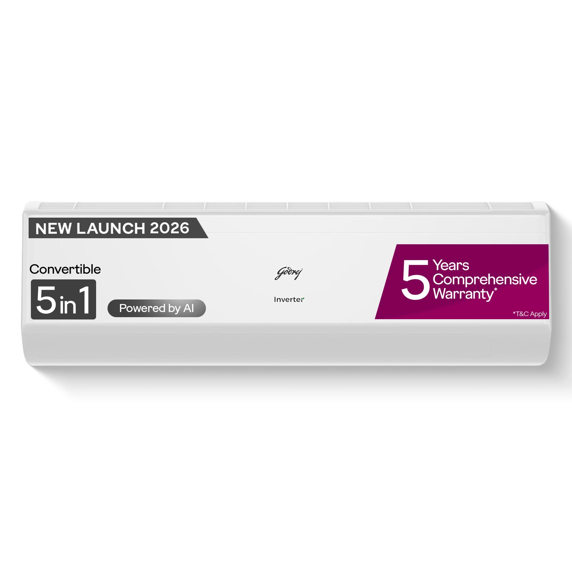 Godrej 2 Ton 3 Star AC,New star rated, 5-Year Comprehensive Warranty, AI Powered, 5-in-1 Convertible Cooling, I-Sense, Self Clean, Inverter Split AC, Copper Condenser (AC 2T EC HIC 24J3TS WA, White)-picture-16