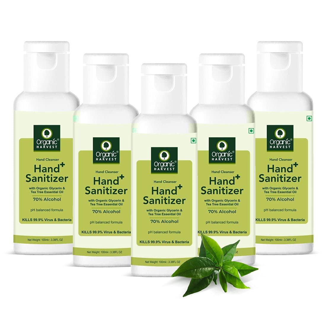Organic Harvest Hand Sanitizer with Organic Glycerine & Tea Tree