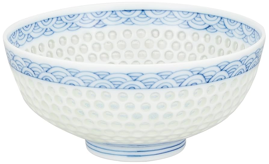 Amazon｜波佐見焼 丹心窯 飯碗 小 水晶青海波 404528｜飯碗