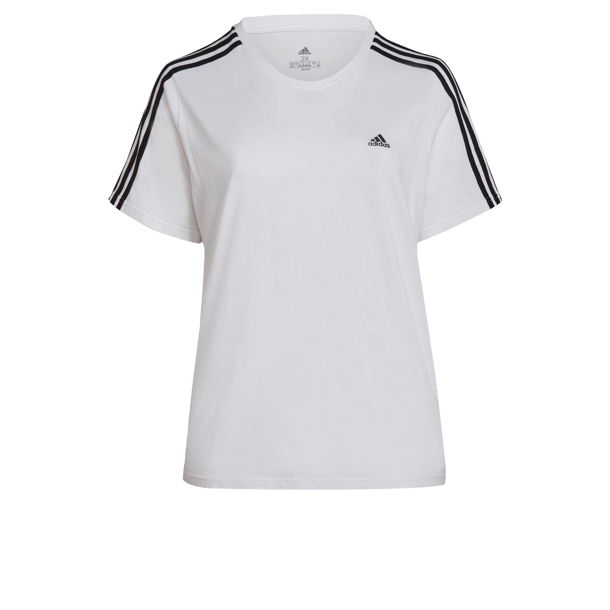 adidas Essentials Slim 3-Stripes T-Shirt (Plus Size) T-Shirt (Short Sleeve) Mujer