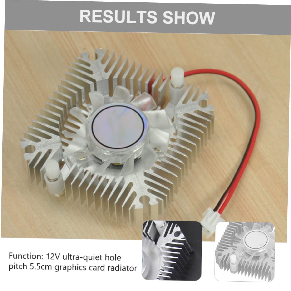 TEHAUX 12V GPU Fan Cooler Silent Video Card Cooling Device with Bearing for Efficient Heat Dissipation for Graphics Cards and Air Cooling Applications