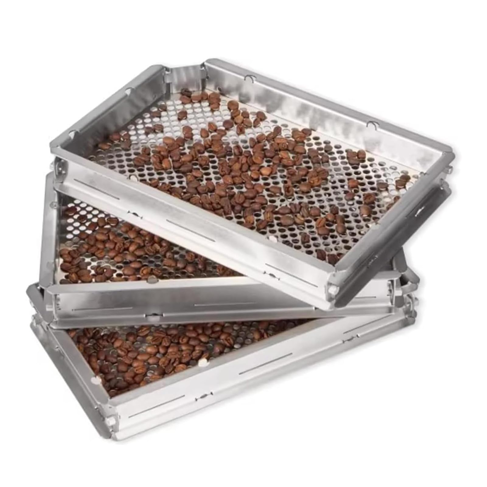 Tamis à grains ronds à trou rond, 10 couches amovible avec 5 cadres, en acier inoxydable de précision, pour la pâtisserie et la maison dans les cafés