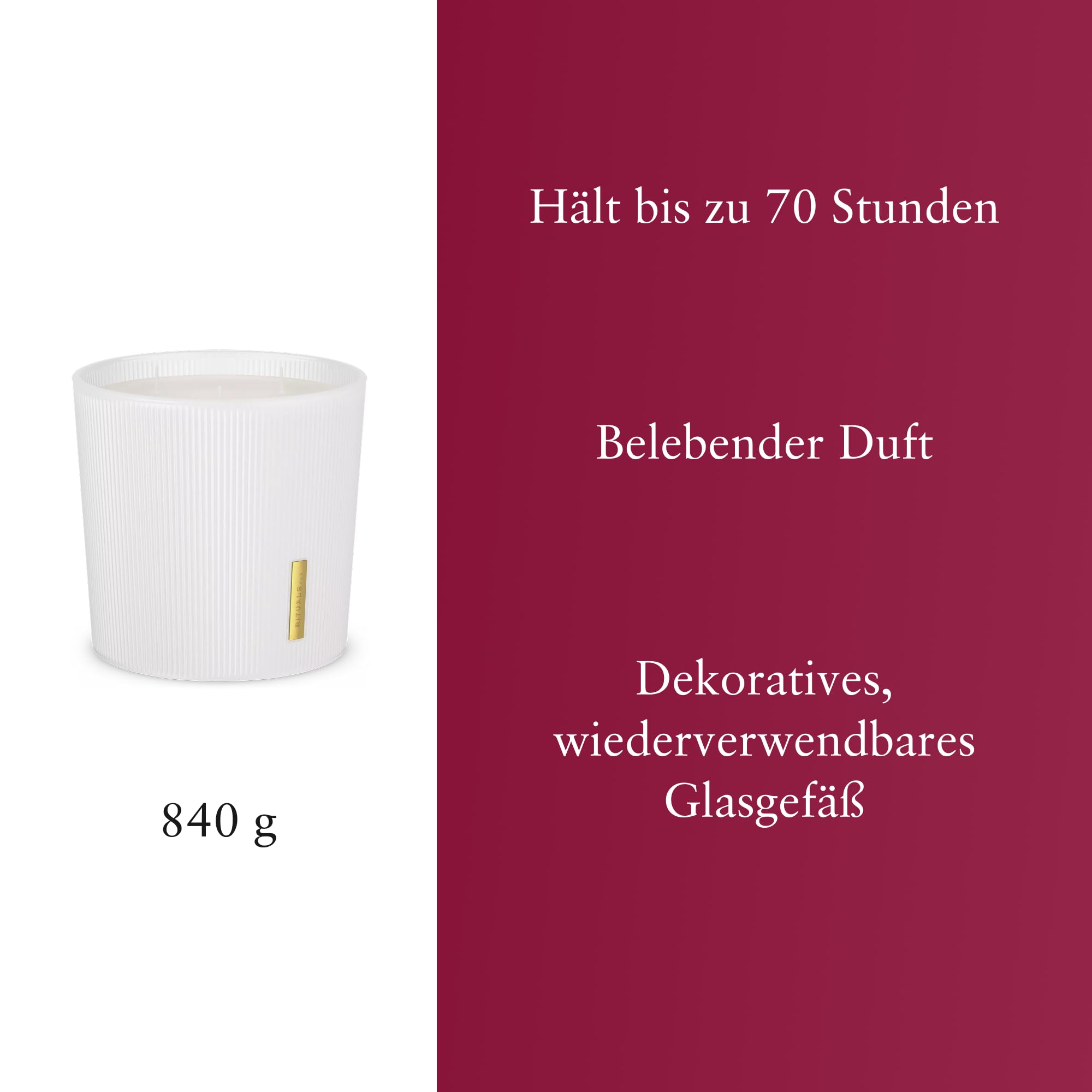 RITUALS Duftkerze aus The Ritual of Sakura – mit süßer Kirschblüte und Reismilch – langanhaltender Duft – bis zu 70 Stunden Brenndauer – 1 x 840g