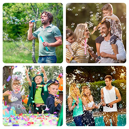 Inscraft 30 Pack 14’’ Big Bubble Wands, 8 Colors Bulk for Summer Toy, Outdoor / Indoor Activity Use, Easter, Birthday, Graduation, Shower, Bubbles Party Favors Supplies for Kids Toddlers